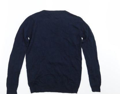 Primark Womens Blue   Pullover Jumper Size 4  - Seasonal Christmas Festive Holiday
