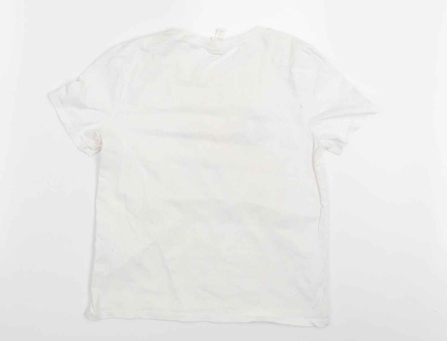 Womens UK Size S H&M White Basic T-Shirt