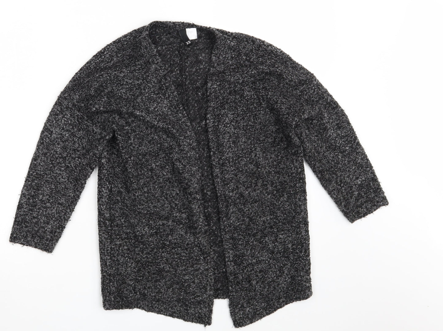 Womens UK Size XS H&M Black Wrap Jumper