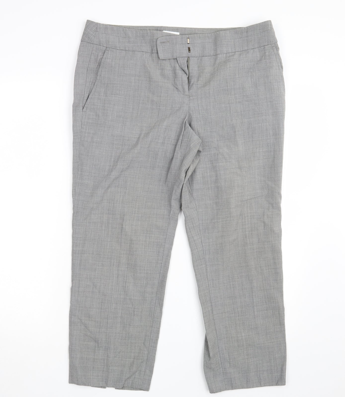 Ann Taylor Womens Grey   Capri Trousers Size 10 L26 in