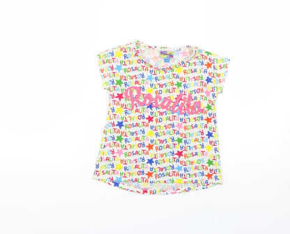 rosalita Girls Multicoloured Geometric  Basic T-Shirt Size 3 Years