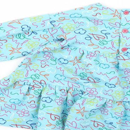 Preworn Baby Multicoloured Geometric  Fit & Flare  Size 24 Months