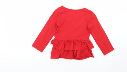Preworn Girls Red   Fit & Flare  Size 4 Years