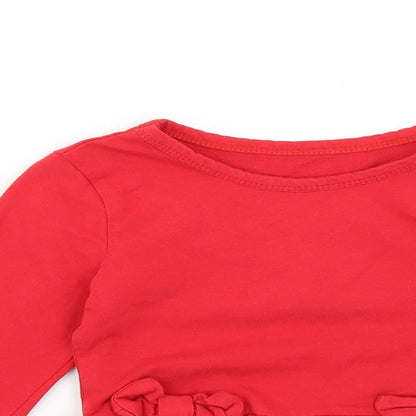 Preworn Girls Red   Fit & Flare  Size 4 Years