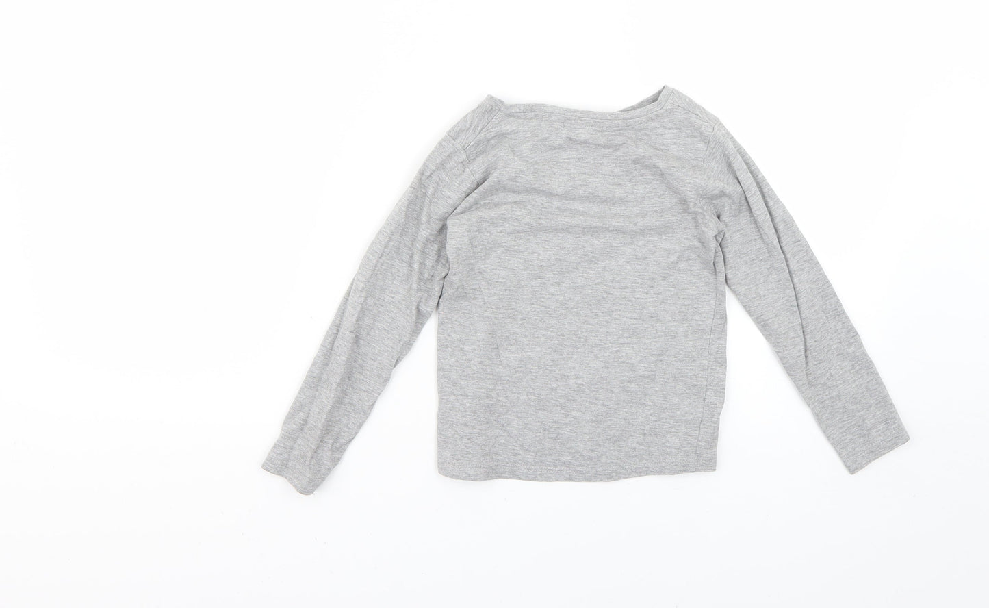 girls wear Girls Grey   Basic T-Shirt Size 10 Years