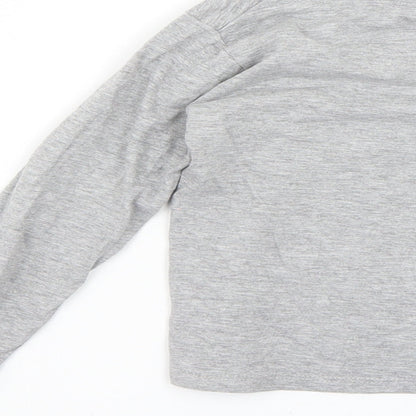 girls wear Girls Grey   Basic T-Shirt Size 10 Years
