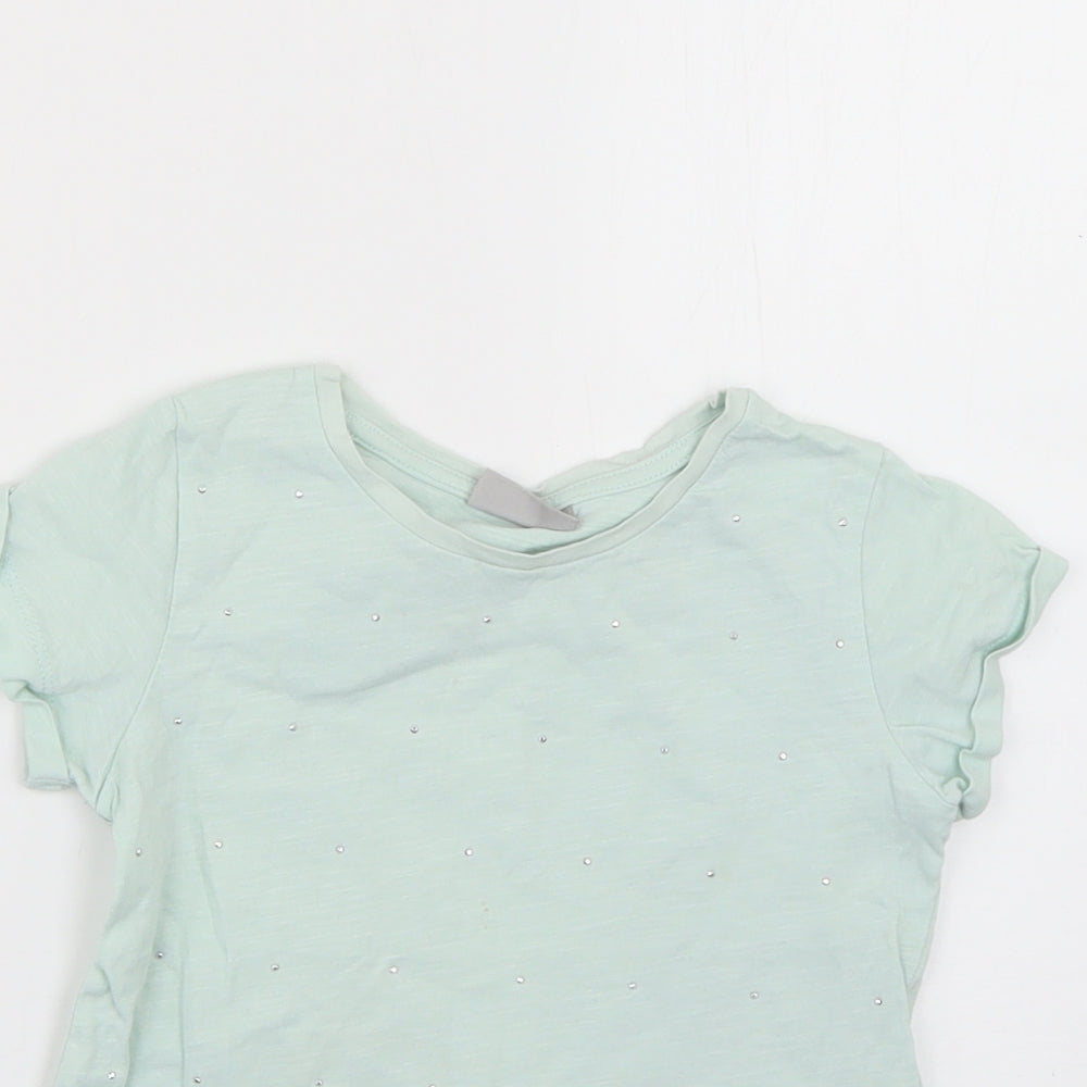 Matalan Girls Green   Basic T-Shirt Size 4 Years