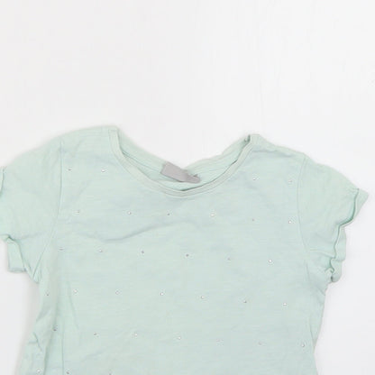 Matalan Girls Green   Basic T-Shirt Size 4 Years
