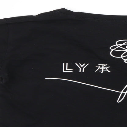 xuanshow Womens Black   Cropped T-Shirt Size S