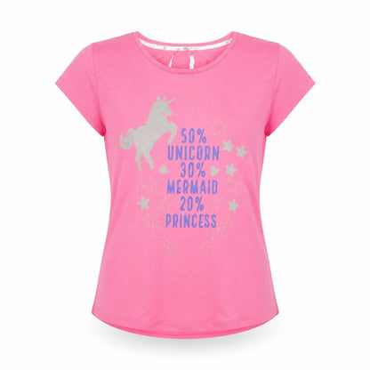 Front view of Matalan women’s pink top pyjama top, size UK 10
