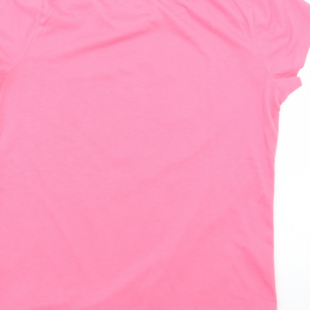 Brand and care label for Matalan women’s pink top pyjama top, size UK 10