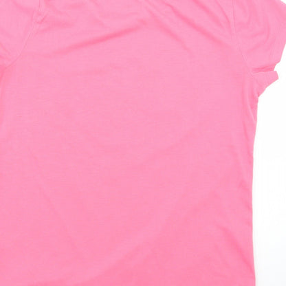 Brand and care label for Matalan women’s pink top pyjama top, size UK 10