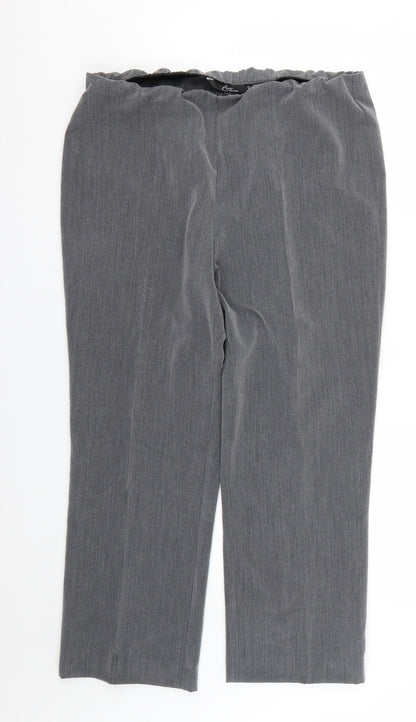 bm collection Womens Grey   Trousers  Size 12 L25 in