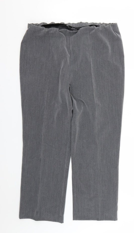 bm collection Womens Grey   Trousers  Size 12 L25 in