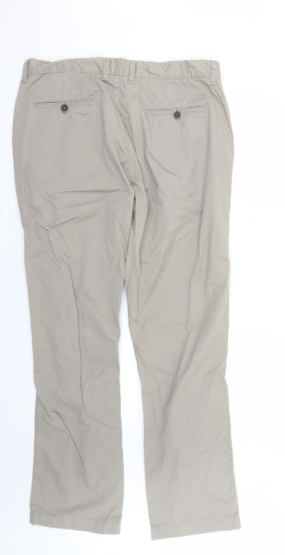 Mens UK Size 38 boston crew Regular Fit Straight Beige Jeans