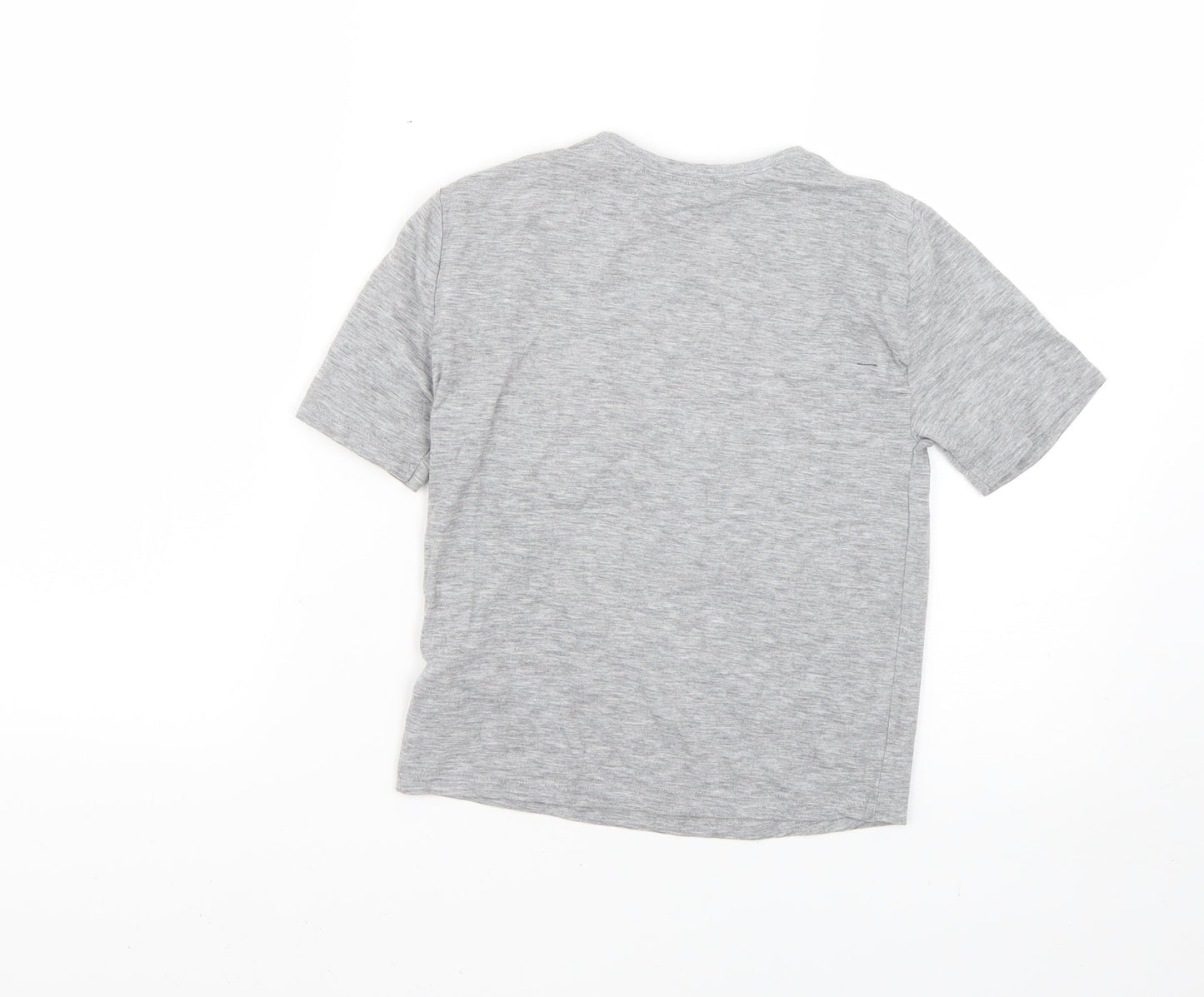 Womens UK Size 6 New Look Grey Basic T-Shirt