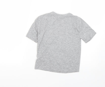 Womens UK Size 6 New Look Grey Basic T-Shirt