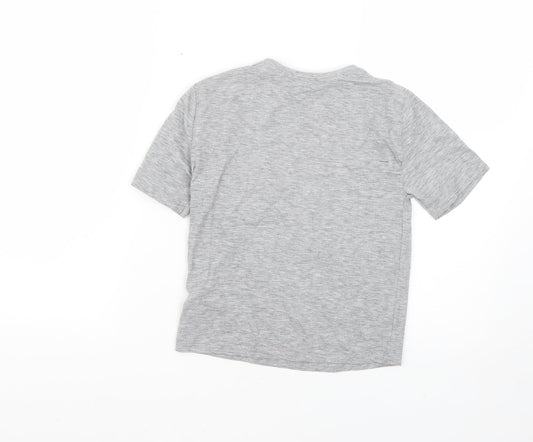 Womens UK Size 6 New Look Grey Basic T-Shirt