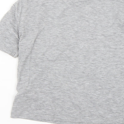 Womens UK Size 6 New Look Grey Basic T-Shirt