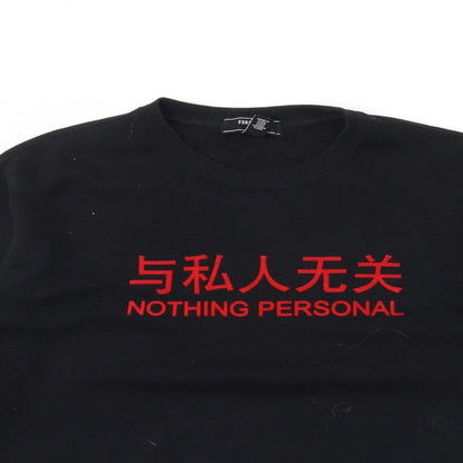 FOREVER 21 Womens Black   Pullover Jumper Size M  - Nothing personal