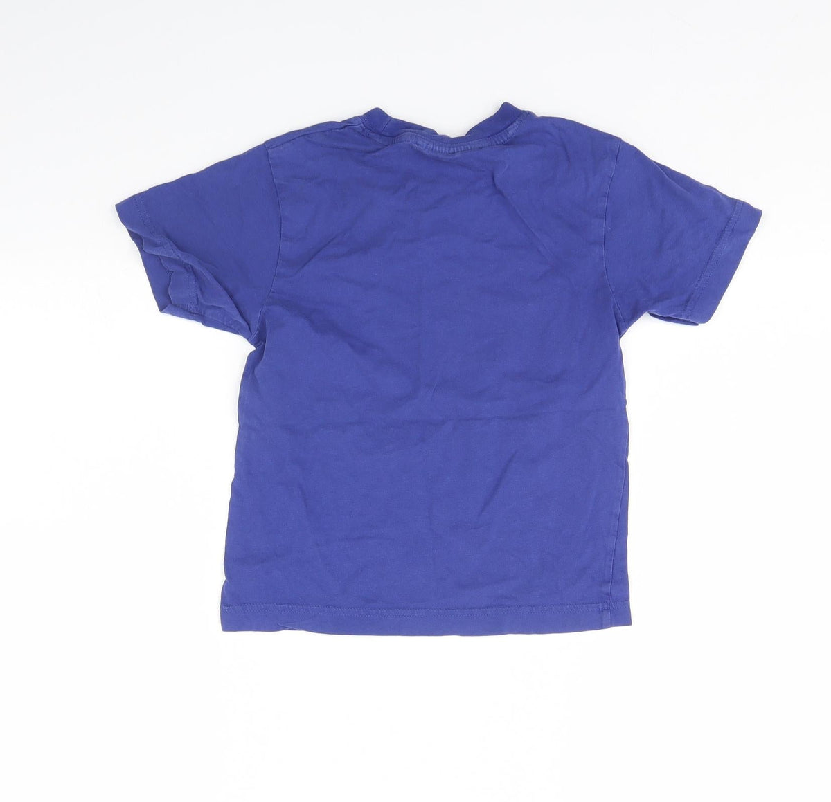 Back view of Blue Max boys’ blue basic t-shirt, size 5, years
