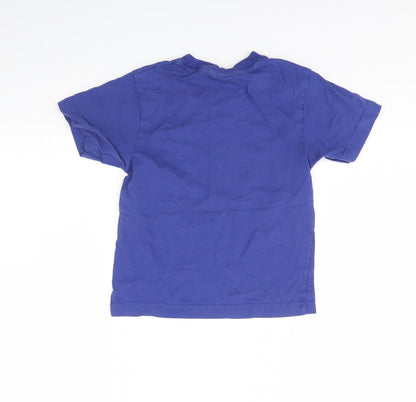 Back view of Blue Max boys’ blue basic t-shirt, size 5, years