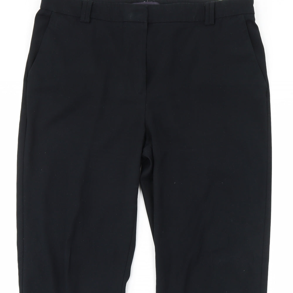 Womens UK Size 40 in M&S Regular Fit Dress Pants Black Trousers