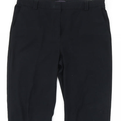 Womens UK Size 40 in M&S Regular Fit Dress Pants Black Trousers
