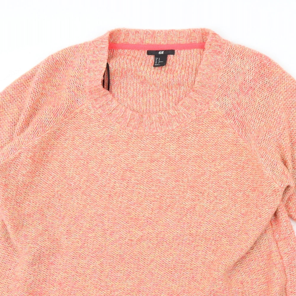 Womens UK Size M H&M Pink Pullover Jumper