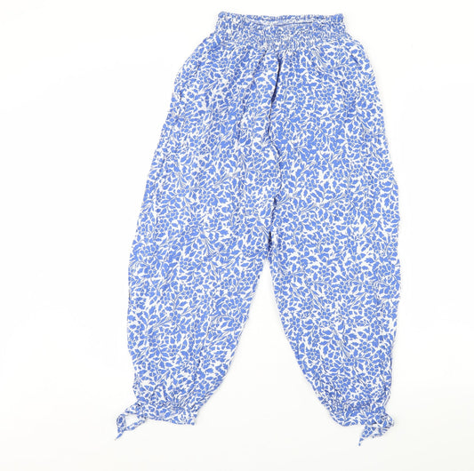 Womens UK Size S M&s Regular Fit  Blue Trousers
