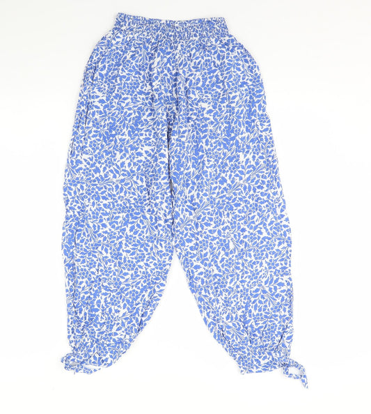 Womens UK Size S M&s Regular Fit  Blue Trousers