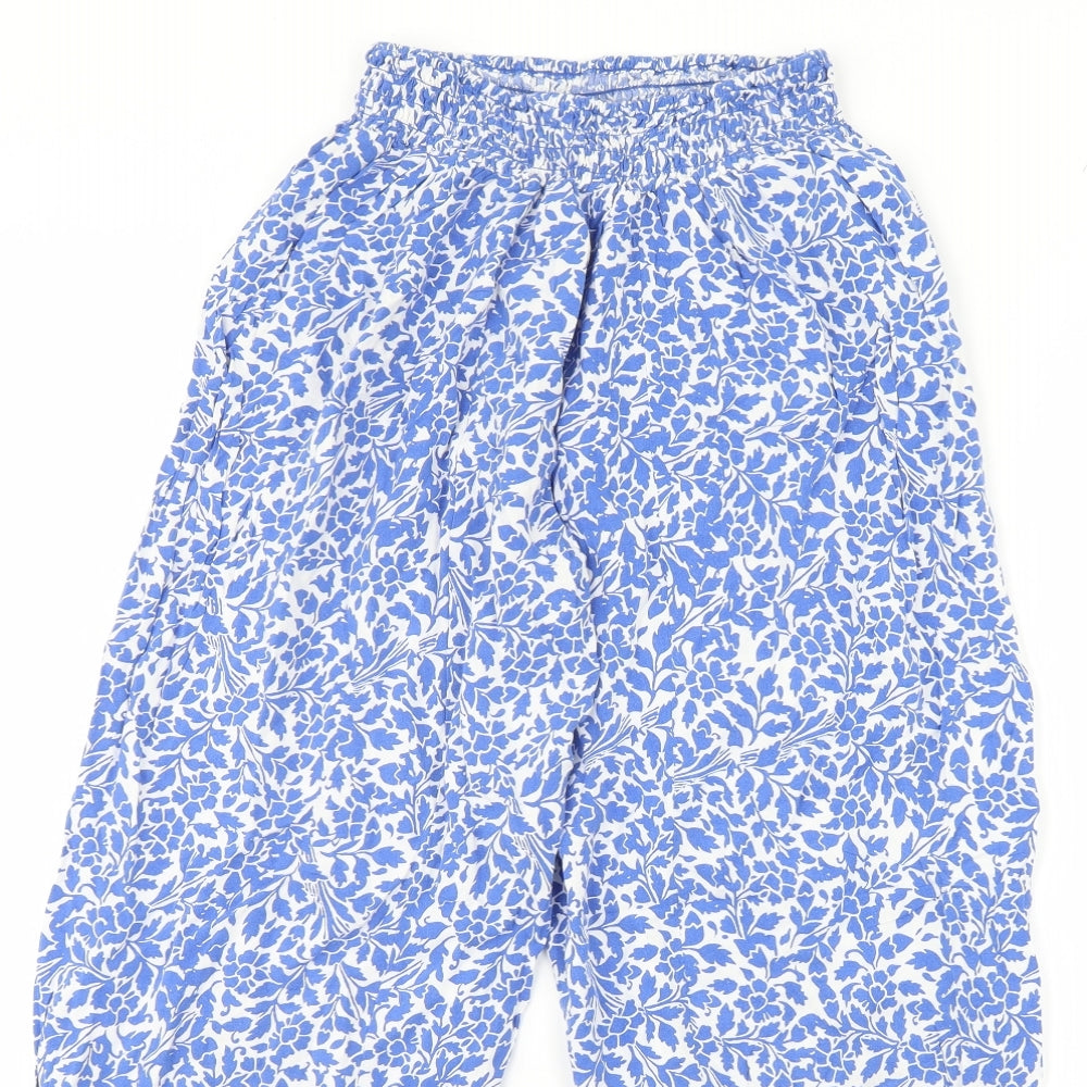 Womens UK Size S M&s Regular Fit  Blue Trousers