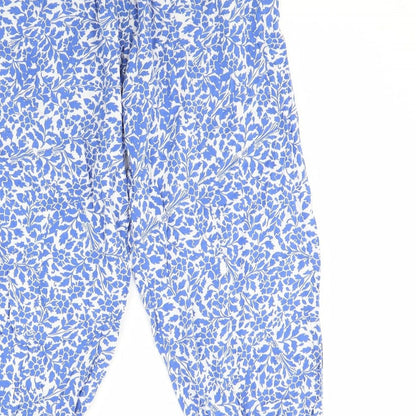 Womens UK Size S M&s Regular Fit  Blue Trousers