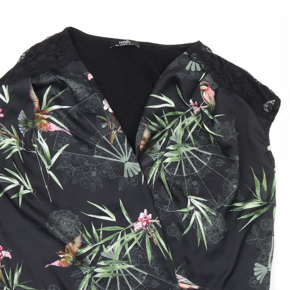 Womens UK Size S Wallis Black Basic Tank