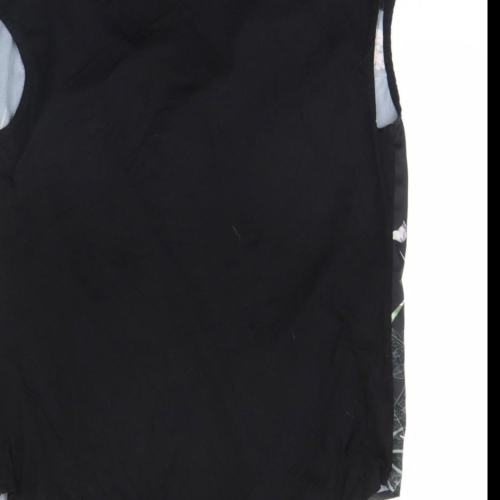 Womens UK Size S Wallis Black Basic Tank