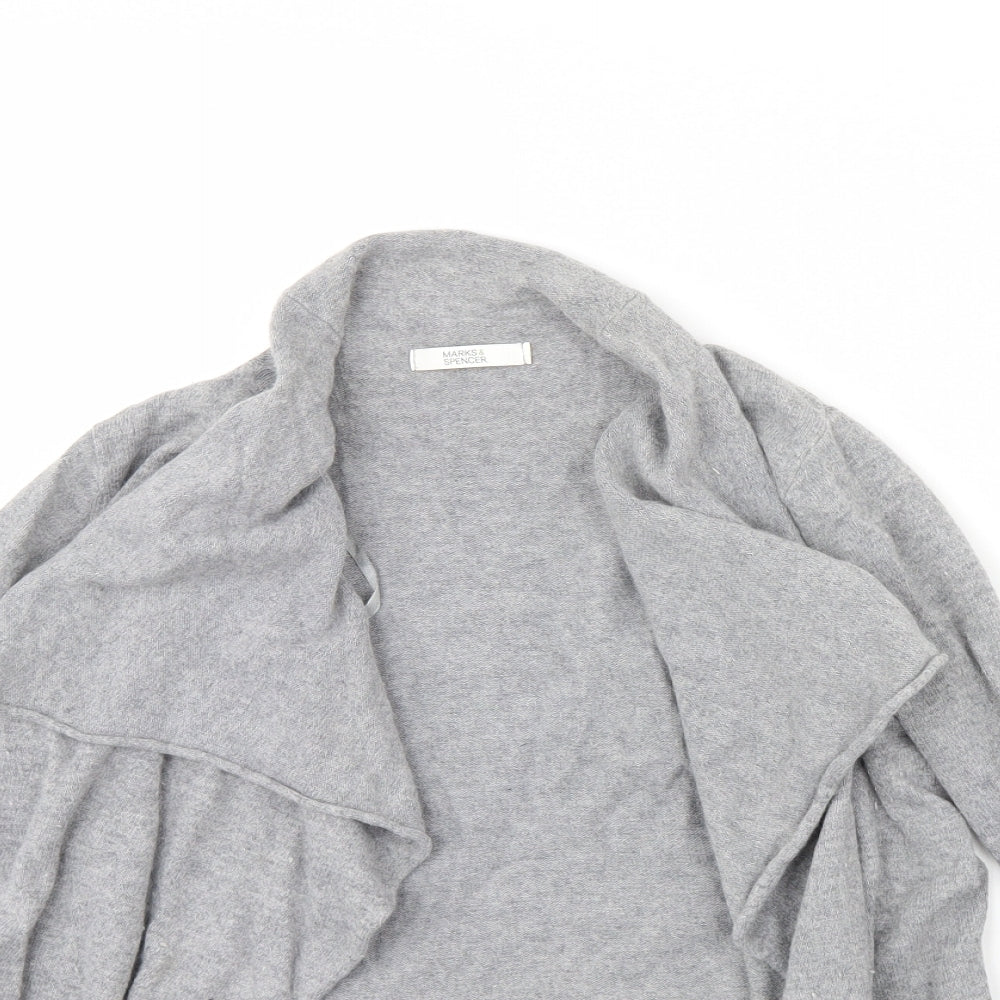 Womens UK Size 10 M&s Grey Cardigan Jumper