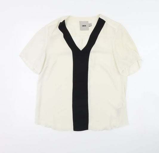 Womens UK Size 10 ASOS Ivory Basic Blouse