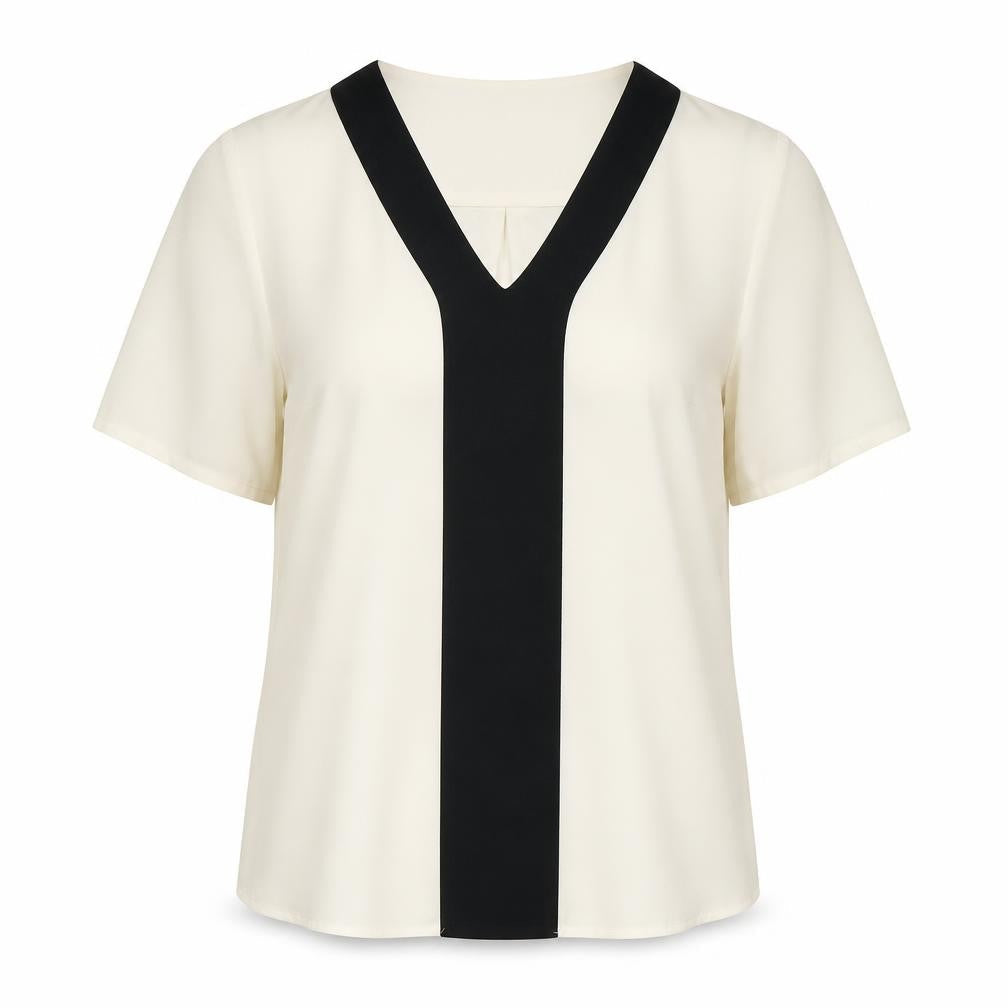 Womens UK Size 10 ASOS Ivory Basic Blouse