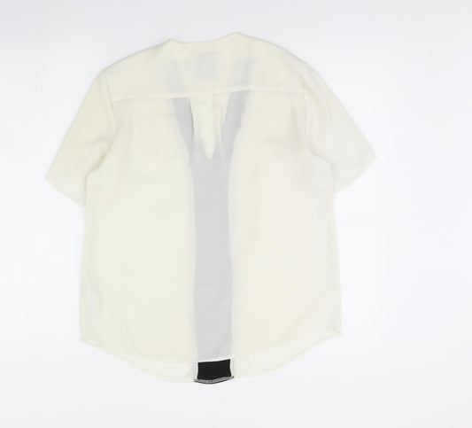 Womens UK Size 10 ASOS Ivory Basic Blouse