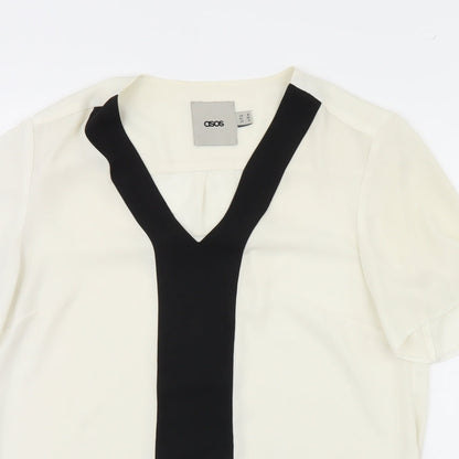Womens UK Size 10 ASOS Ivory Basic Blouse