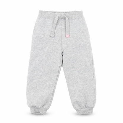 Front view of Young Dimension girls’ grey jogger trousers, size 2, years