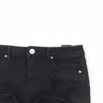 Divided Womens Black  Denim Cut-Off Shorts Size 6