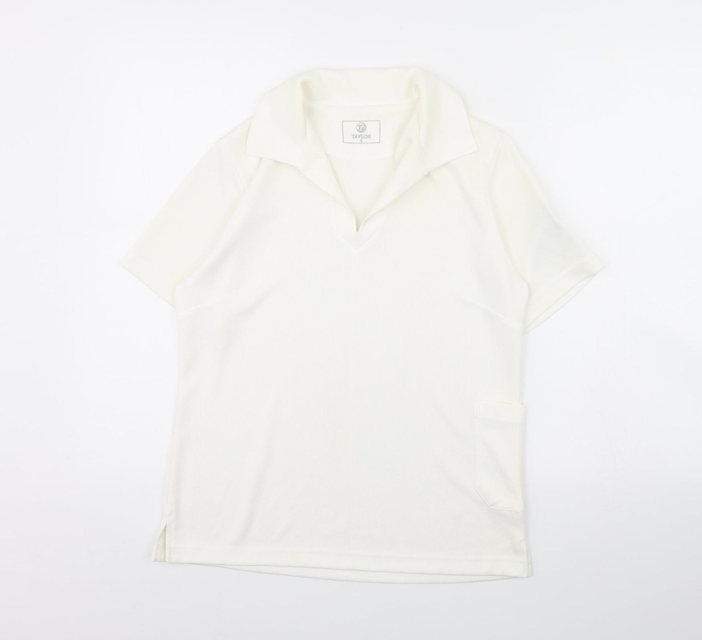 Taylor Mens White    Polo Size S
