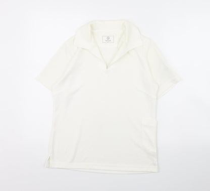 Taylor Mens White    Polo Size S