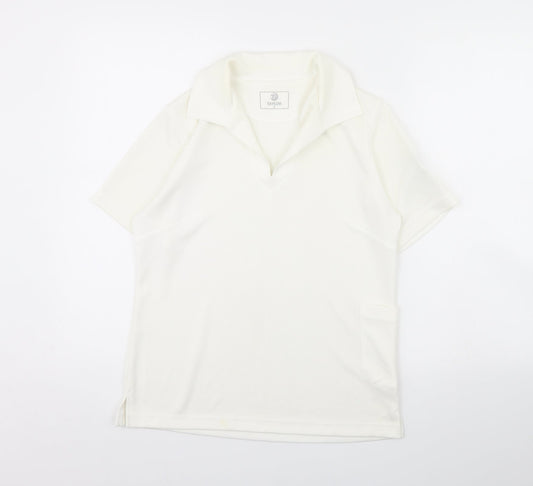 Taylor Mens White    Polo Size S
