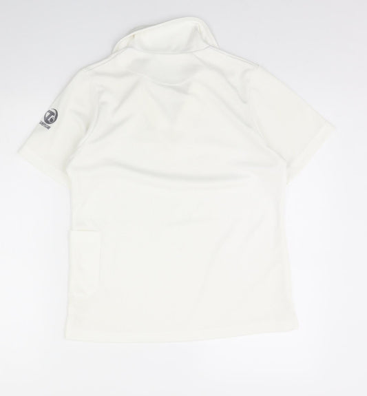 Taylor Mens White    Polo Size S