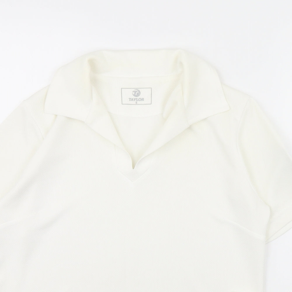 Taylor Mens White    Polo Size S