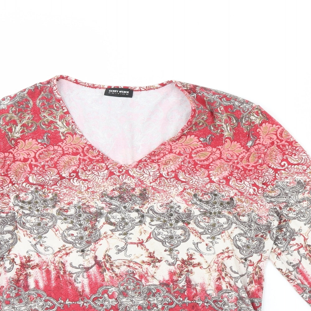 Womens UK Size 10 Gerry Weber Red Basic Blouse