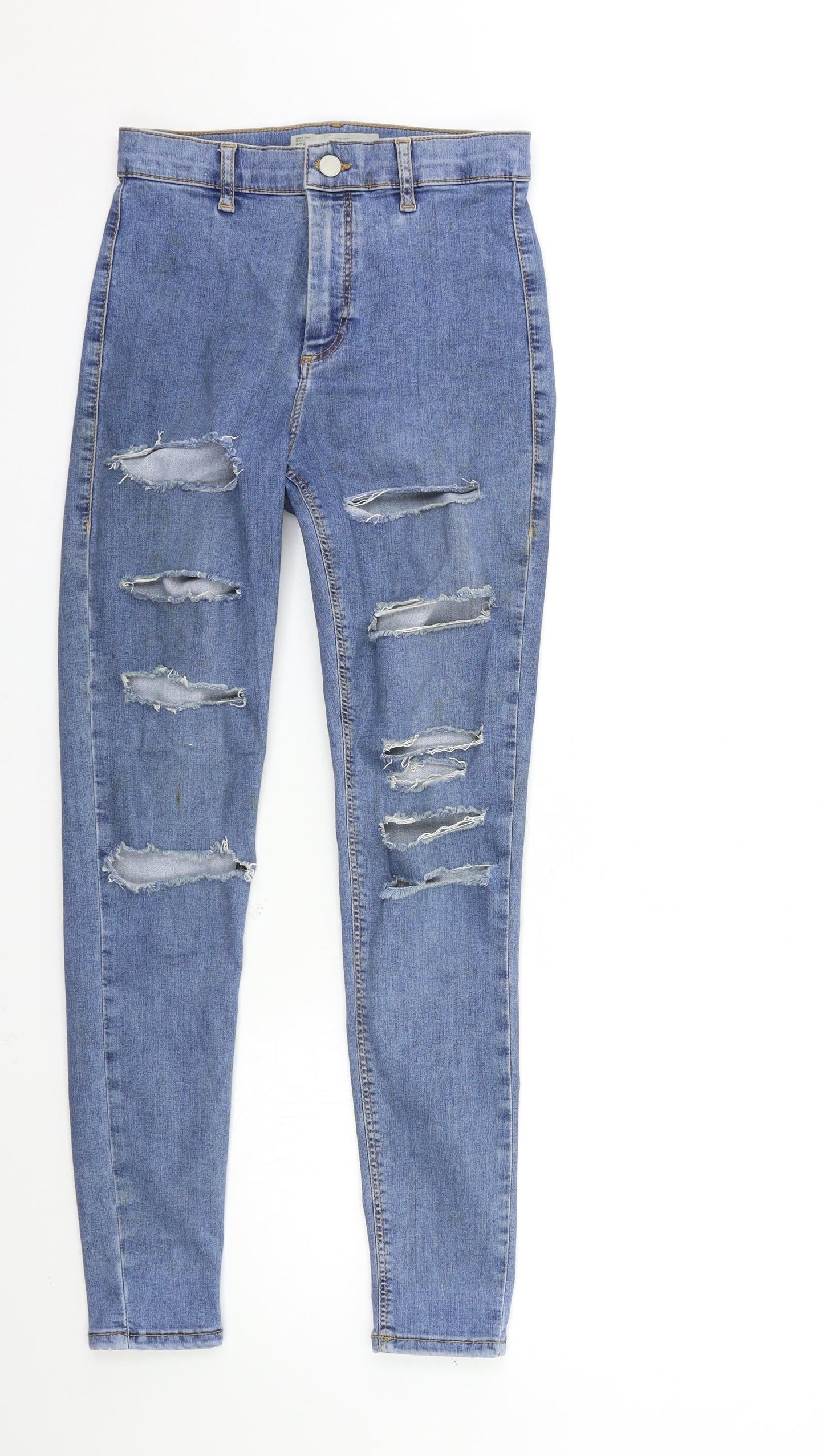 Topshop Womens Blue  Denim Skinny Jeans Size 28 in L32 in