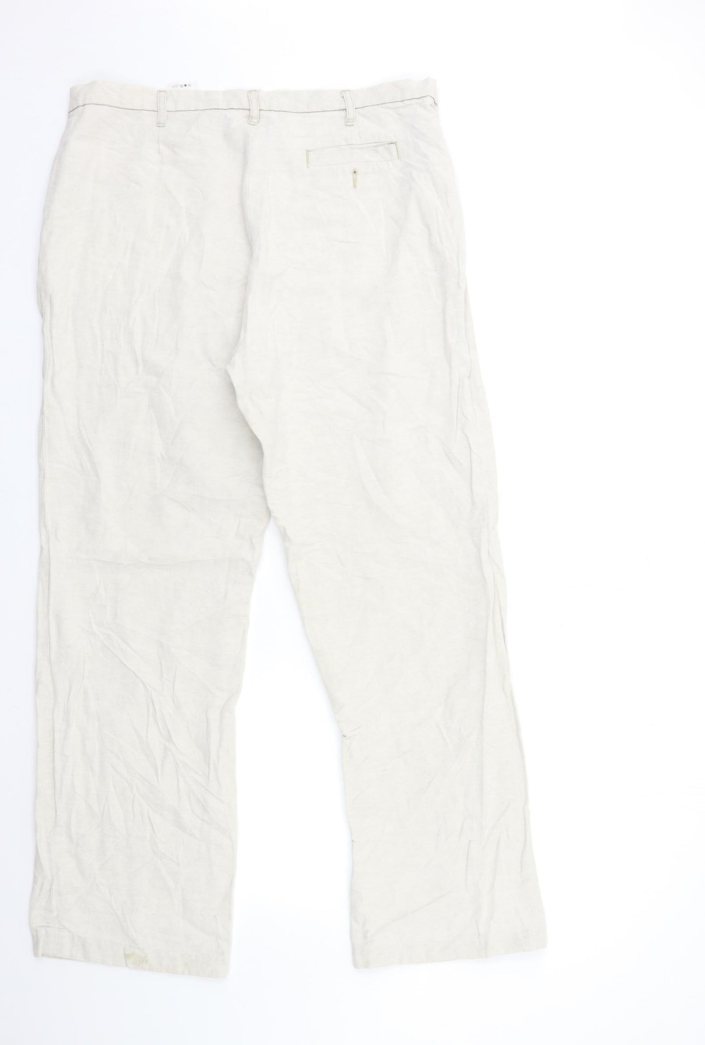 Womens UK Size 18 C&A Regular Fit  Beige Trousers